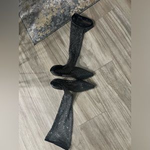 Steve Madden women thigh high boots Sapphire Rhinestones